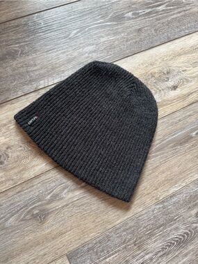Aperture Charcoal Ribbed Knit Beanie